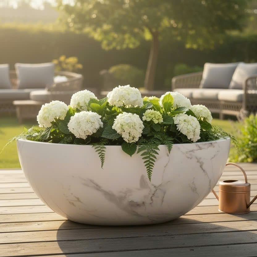 PL-08 - Marble Bowl Planter