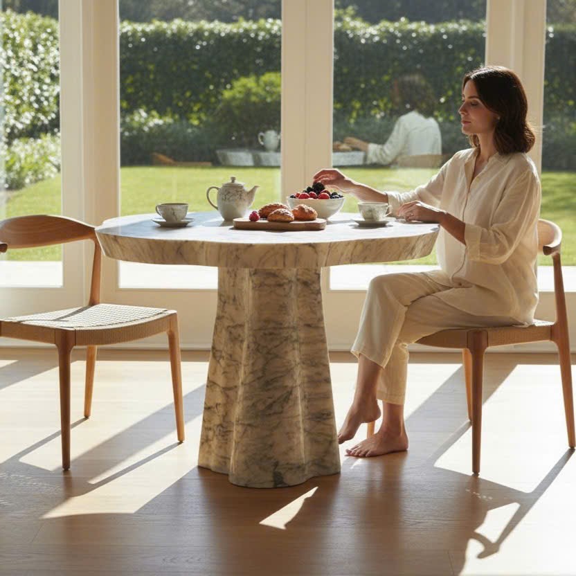 TB-15 - Scalloped Pedestal Table