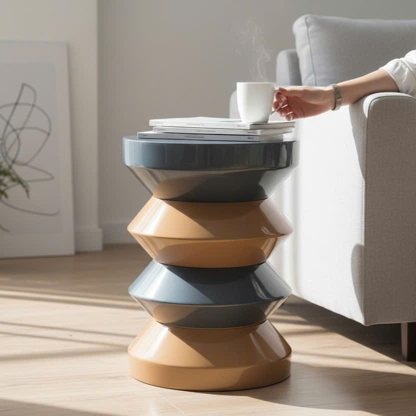 TS-18 - Stacked Disc Side Table